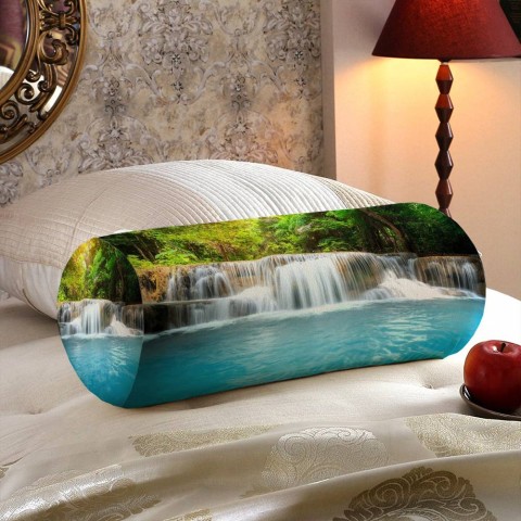 Декоративная подушка для дивана «Водопад с голубой водой» вид 5