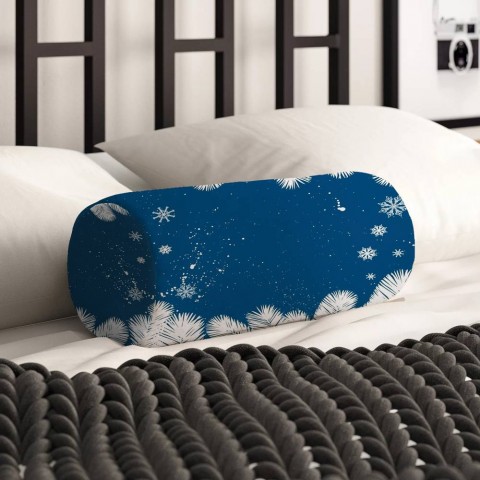 Декоративная подушка-валик «Снежные еловые ветви» вид 2