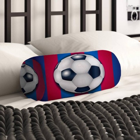Декоративная подушка валик «Мяч на полосах» вид 2