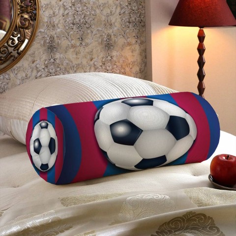 Декоративная подушка валик «Мяч на полосах» вид 5