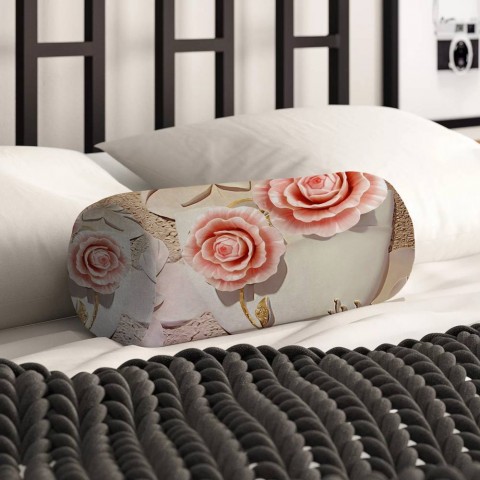 Декоративная подушка для дивана «Объемная композиция с бутонами роз» вид 2