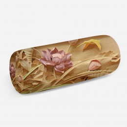 3D подушка-валик «Цветы с тиснением»