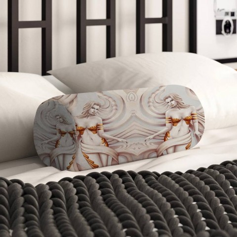 Декоративная вытянутая подушка «Барельеф с сиренами» вид 2