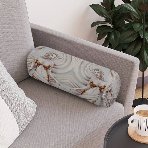 Декоративная вытянутая подушка «Барельеф с сиренами» вид 4