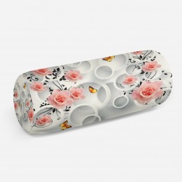 3D подушка-валик «Бутоны роз над водой»