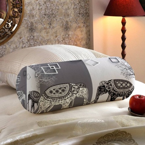 Тканевая подушка «Слоны в стиле модерн» вид 5