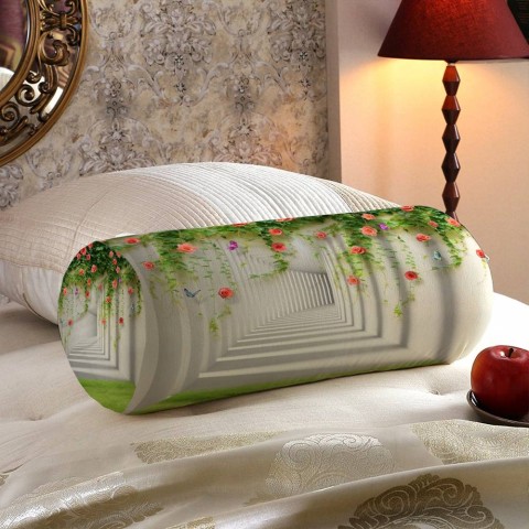Декоративная подушка подголовник «Тоннель с лианами роз» вид 5