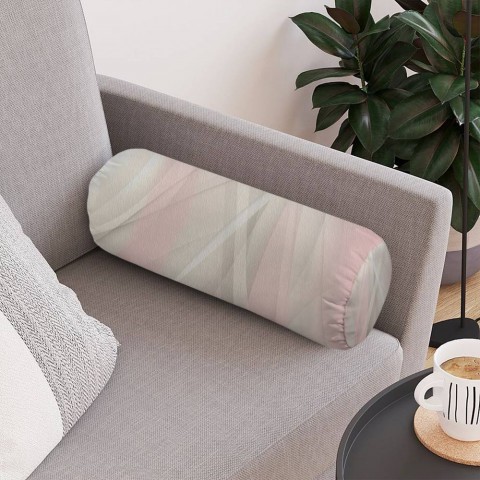 Декоративная подушка в форме валика «Розовая мечта» вид 4