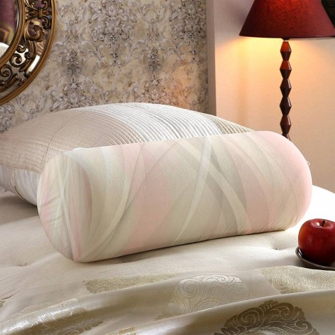 Декоративная подушка в форме валика «Розовая мечта» вид 5