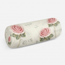 3D подушка-валик «Оттиск с розами»