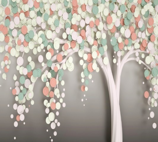 Интерьерная подушка «Радужное дерево» вид 3