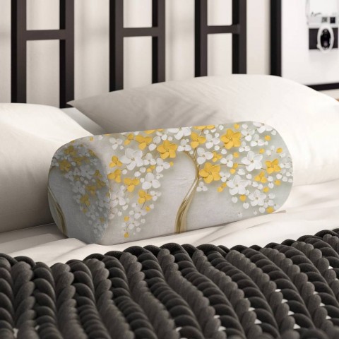 Интерьерная подушка для дивана «Листья в золоте» вид 2