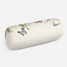 3D подушка-валик «Сиреневые бабочки»
