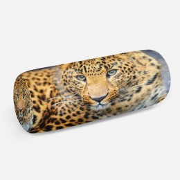3D подушка-валик «Красивый леопард»