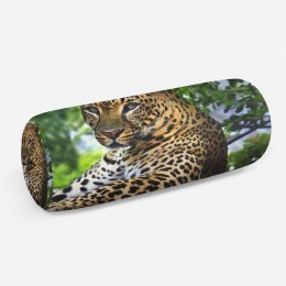3D подушка-валик «Отдыхающий леопард»