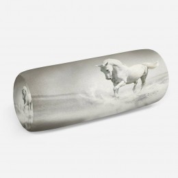 3D подушка-валик «Белый конь бегущий по воде»
