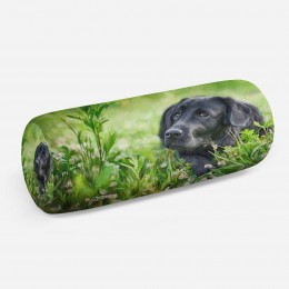 3D подушка-валик «Собачка в траве»