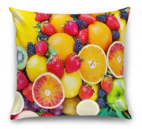 3D Подушка «Цитрусы с ягодами»