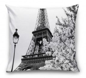 3D Подушка «Цветущие деревья в Париже»