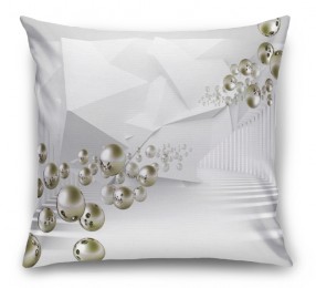 3D Подушка «Абстракция с пузырями»