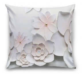 3D Подушка «Керамические цветы»