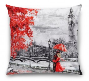 3D Подушка «Романтичный осенний Лондон»