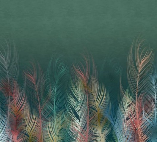 3D Подушка «Тропические перья» вид 2