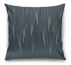 3D Подушка «Золотые ниспадающие листья на нефритовом фоне»