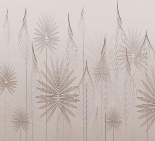 3D Подушка «Ажурные листья в пудровой дымке» вид 2