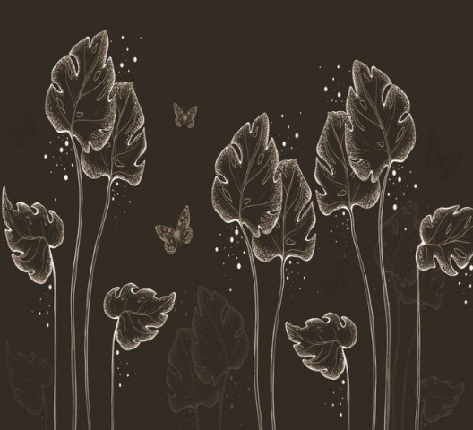 3D Подушка «Бабочки в листьях. Тёплая ночь» вид 2