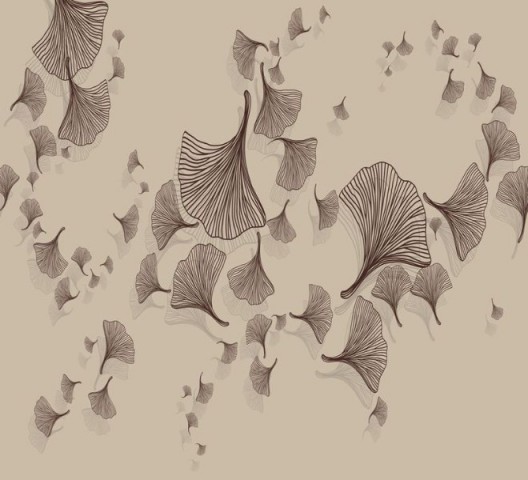 3D Подушка «Круговорот из цветочных зонтиков в бежевых тонах» вид 2