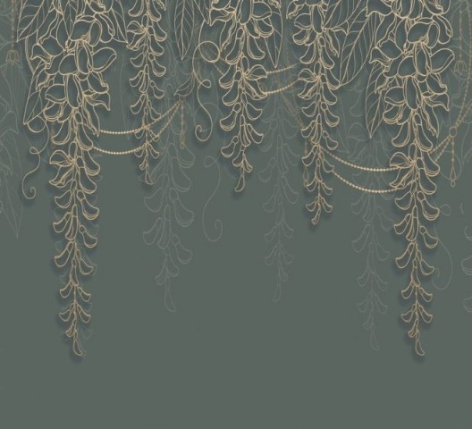 3D Подушка «Ажурные ветви в оливковых тонах» вид 2