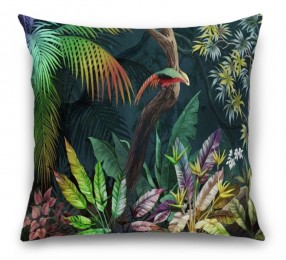 3D Подушка «Птица в ярких тропиках »