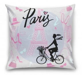 3D Подушка «Париж с любовью»