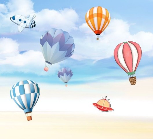 3D Подушка «Небесная фантазия с воздушными шарами» вид 2