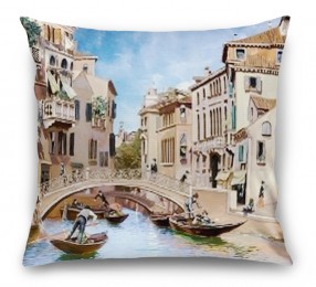 3D Подушка «Венецианские гондольеры»