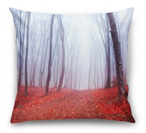 3D Подушка «Осенний лес в тумане» 