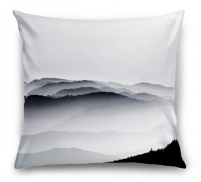 3D Подушка «Черно-белый пейзаж»
