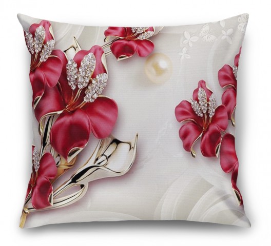 3D Подушка «Драгоценные лилии»