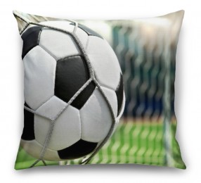 3D Подушка «Футбольный мяч в сетке»