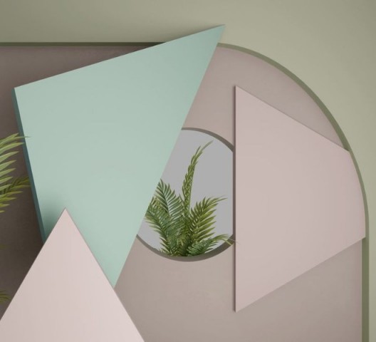3D Подушка «Геометрия с природными мотивами» вид 2