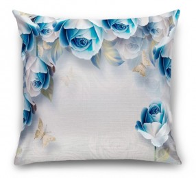 3D Подушка «Арка из голубых роз»