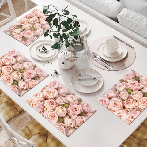Салфетки под тарелки «Кремовые розы» вид 6
