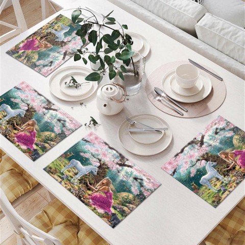 Салфетки для столовых приборов «Принцесса в цветущем саду» вид 6