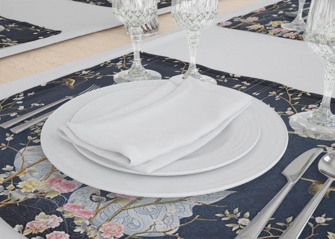 Сервировочные салфетки под тарелки «Лебеди в вечернем саду» вид 3