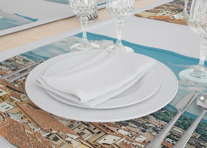 Салфетки для столовых приборов «Крыши домов Италии» вид 3