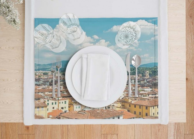 Салфетки для столовых приборов «Крыши домов Италии» вид 7
