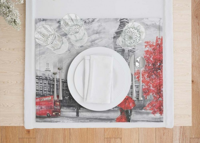 Сервировочные салфетки под тарелки «Картина Лондона» вид 7