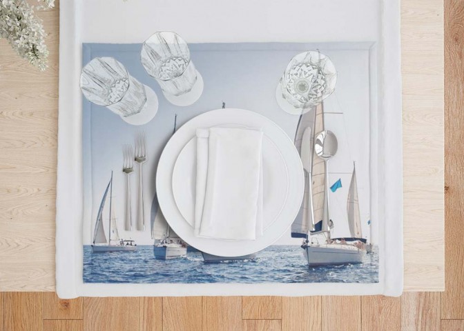 Набор кухонных салфеток «Парусные яхты» вид 7