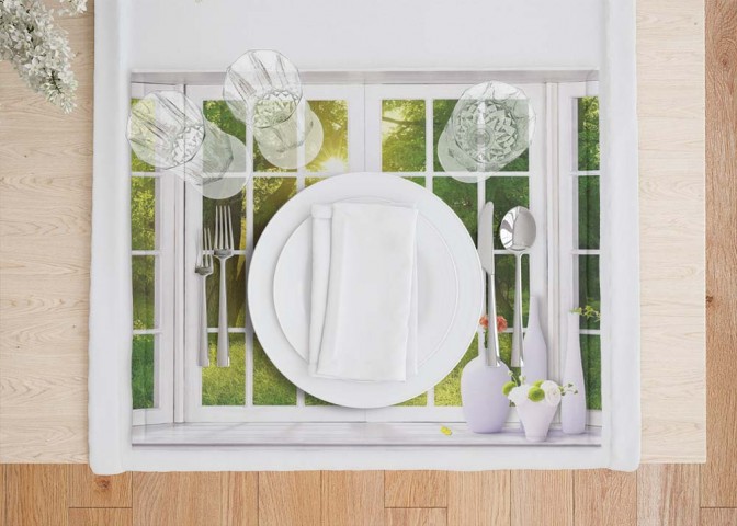 Набор кухонных салфеток «Панорамное окно» вид 7